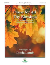 Praise for All Thy Blessings Handbell sheet music cover